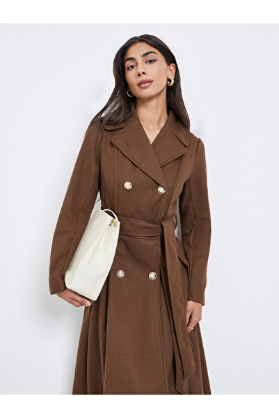 Styli Buttoned Long Sleeves Blazer Midi Dress