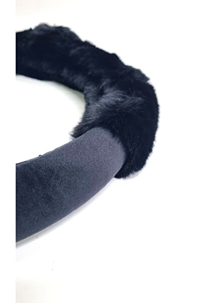 PARADOX SINCE 1992 Steering Wheel Cover with Ears, Synthetic Fur 37-39cm Black