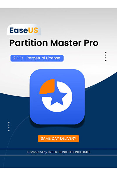 EaseUS بارتشن ماستر برو | ترخيص دائم لجهازين | ترخيص رقمي | توصيل في نفس اليوم