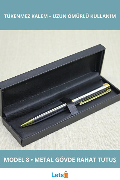 Letsii قلم حبر جاف فردي مع جسم معدني أنيق ومقبض مريح