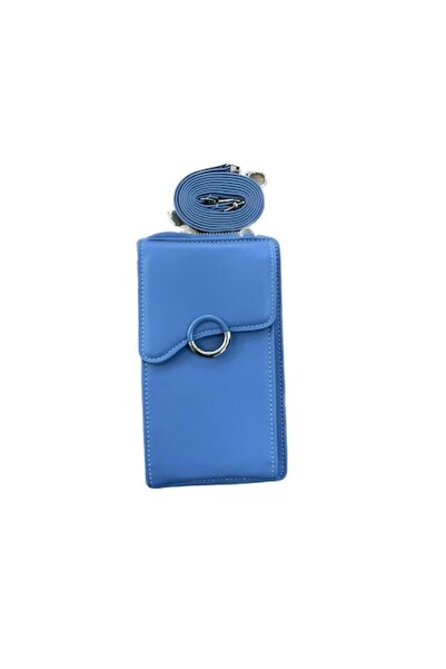 Cadouridiversity Portofel de damă, piele ecologică, curea, albastru, 19 cm x 10 cm, R35-03D