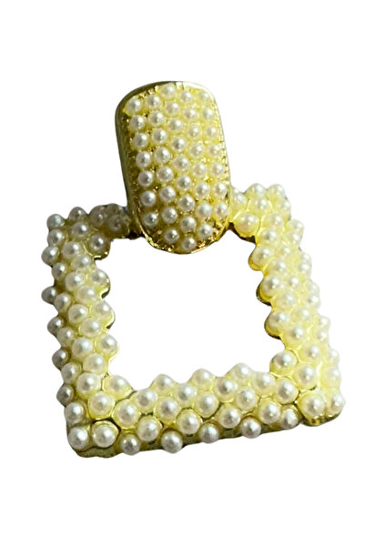 Uretti - Irem 3914 4913 Tiny Pearl Geometric Square Earrings