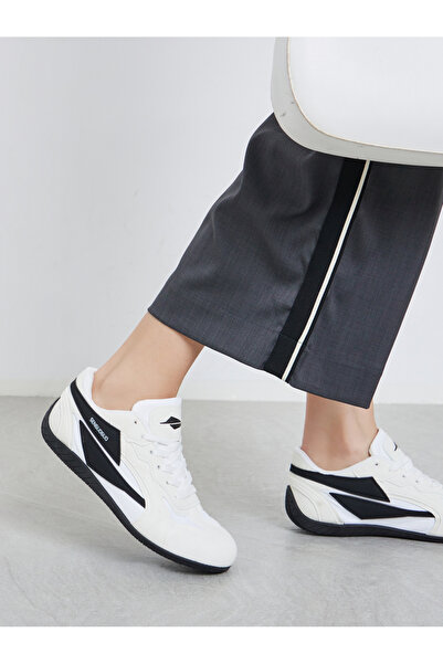 Styli White Retro Lace Up Sneakers