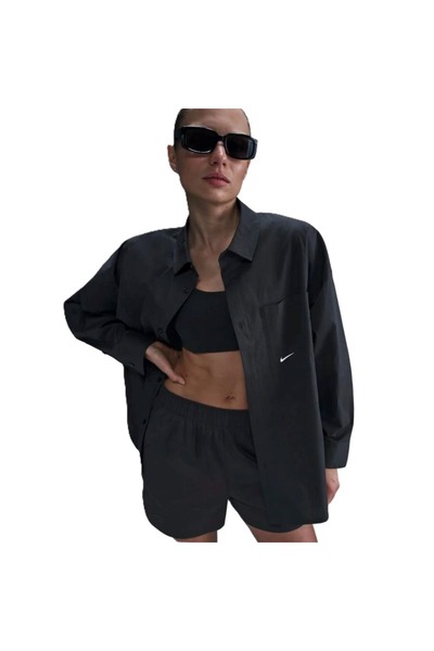 Nike Camasa W NSW NK CHLL PPLN LS BTN TOP Femei