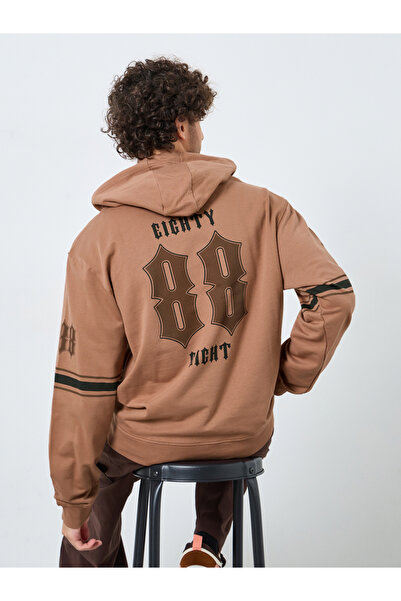 Styli Coffee Brown Relaxed Fit Hoodie