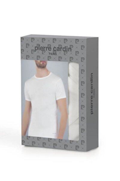 Pierre Cardin 100% βαμβακερό μπλουζάκι με λαιμόκοψη σε σχήμα οπλισμού, 2 τεμάχια, εσώρουχο THCL04VR4PCVR