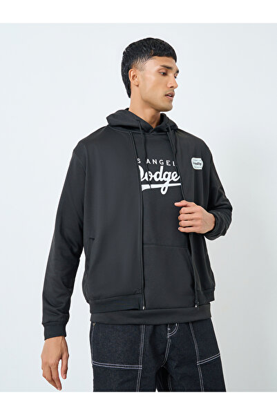 Take Two By Styli Men Black Zip Up Bomber Jacket