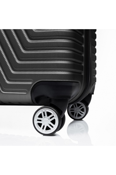 Artenova Set 3 trolere cu 4 roti, comaprtiment rigid, maner telescopic, cifru, negru