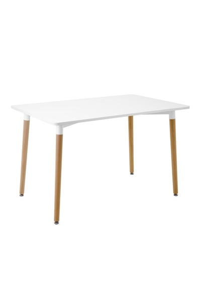 jumi Masă dreptunghiulară modernă albă JUMI, 120x80x72 cm, pentru dining sau ...