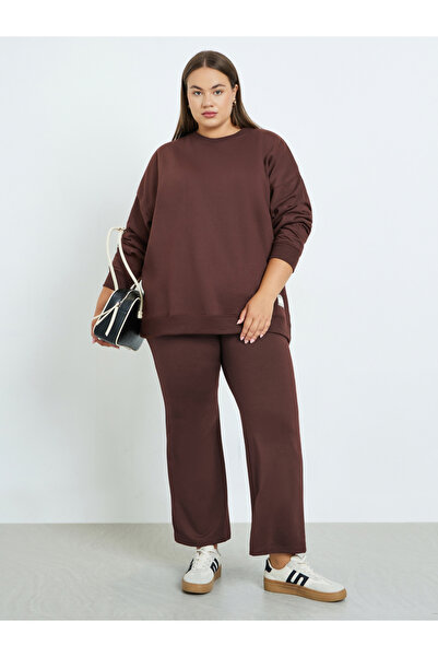 Styli Plus Size Oversized Longline Sweatshirt