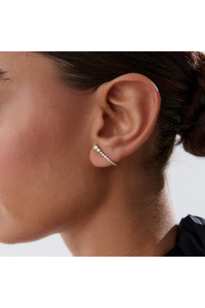 Cherry by Özkonak J Taşlı Vidalı Küpe