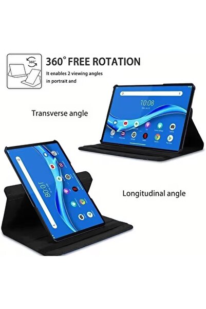Generic QIXUZENI Case for Lenovo Idea Tab Pro 12.7'' (2025) - 360° Rotating PU Leather Cover, Auto Wake/Sle