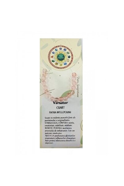 Cadouridiversity - Brățară semiprețioasă din cuarț roz, Vărsător, BR-21