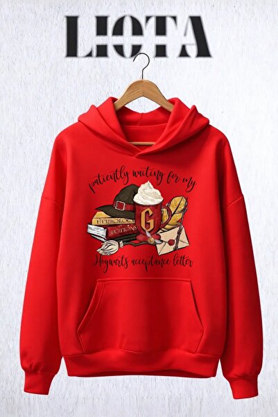 Vordevia Hogwarts Building Printed Oversized Cotton 3 Thread Sweatshirt