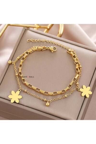 KEVSA Jewelry Brățară din oțel inoxidabil – Natură înflorită – BF833