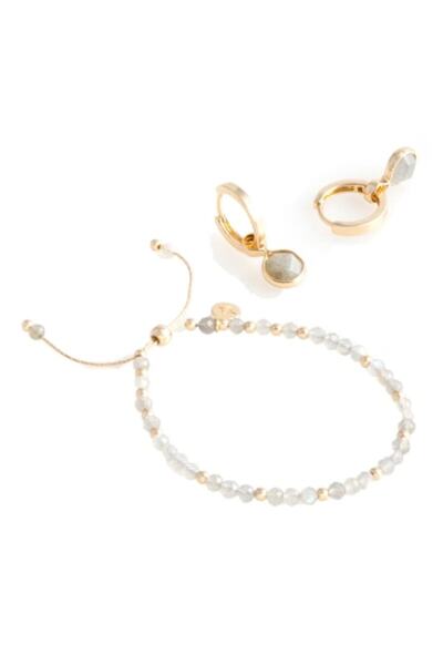 AVON Seren Jewelry Set, - Bracelet and Earrings (Labradorite)