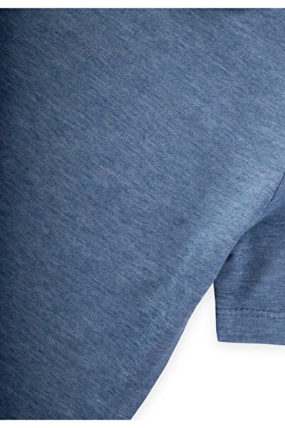 Cigit Short Sleeve Triple Men's Undershirt 2-9 Years Old Blue