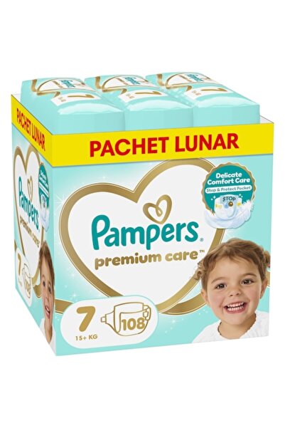 Pampers Scutece Premium Care XXL, cutie, mărimea 7, 15 kg+, 108 bucăți