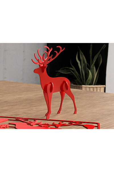 Kardan Geyik Kit Kart | 3D Baskı Christmas Deer Kit Card – Yılbaşı Hediye Kartı & Dekorasyon