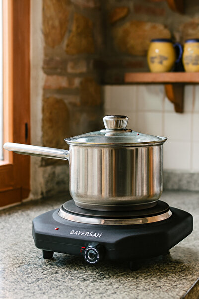 BAYERSAN Tek Gözlü Elektrikli Ocak – Pleytli, 1500W, Taşınabilir Set Üstü