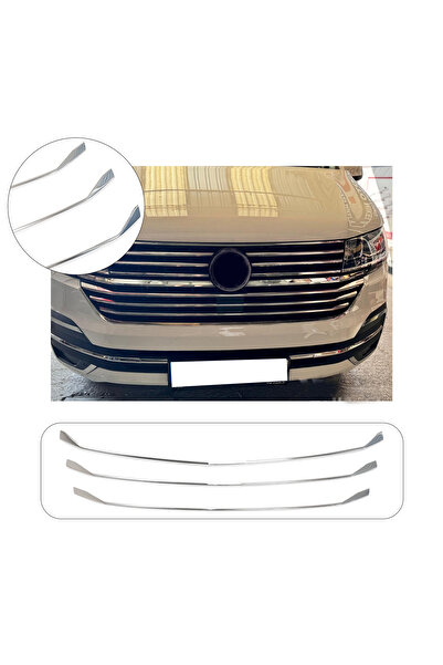 ServetDizaynOto Volkswagen Transporter T6.1 Uyumlu Krom Ön Panjur Alt Çıta 3 ...