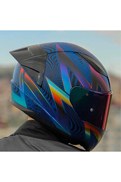 LS2 Rapid 2 Optik Full Face Motosiklet Kaskı Gökkuşağı Vizörlü