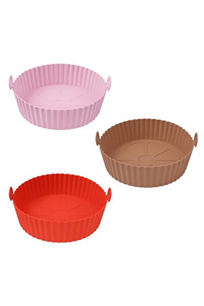 NEXTLY Air Fryer & Oven Silicone Mold Set - Non-Toxic, BPA-Free, Multicolor & Easy Clean, 16cm