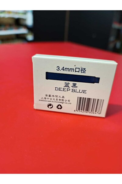 jinhao Dolma Kalem Kartuşu DEEP BLUE-LACİVERT 5li Paket --kartuş ucu 3,4mm di...