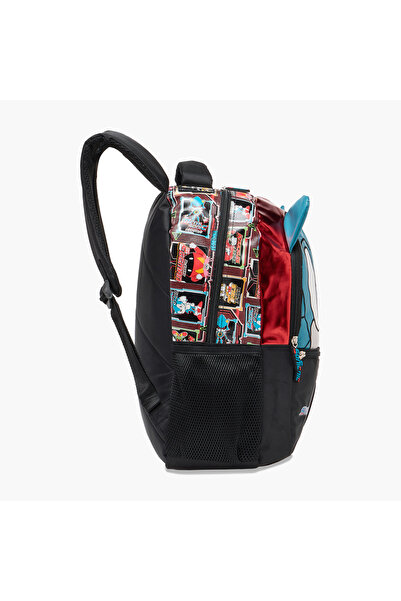 Sonic the Hedgehog Print Backpack with Adjustable Shoulder Straps - 16 inches