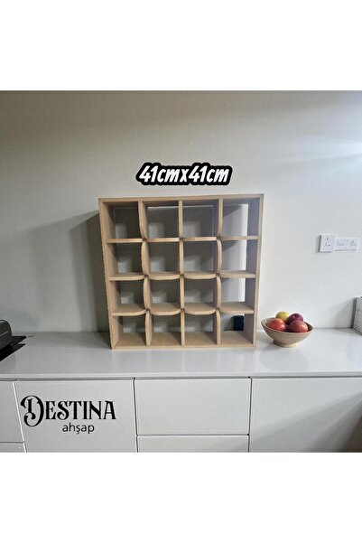 Destina Ahşap Mutfak Rafı-Kupa, Fincan Rafı, Mug Rafı, Çok Amaçlı Raf