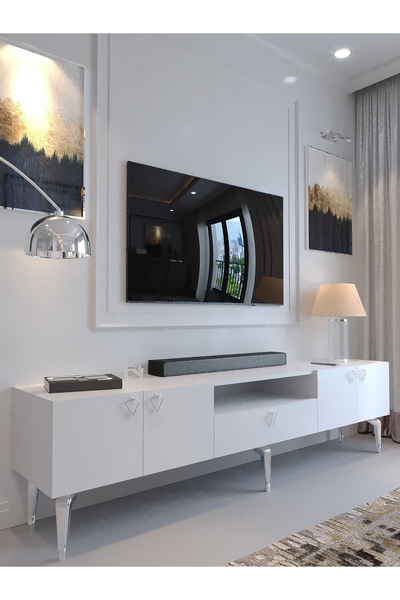 lullaby furniture KARNAVAL TV ÜNİTESİ - SA2-1008-1 BEYAZ SİLVER