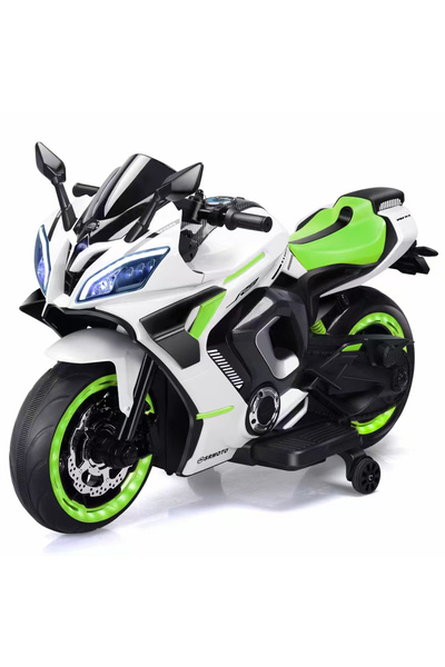 Kinderauto Motocicletă electrică R9 pentru copii, verde