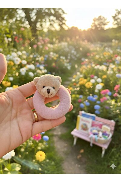 Yades Peluş Ayıcık Simit Toka - Pembe