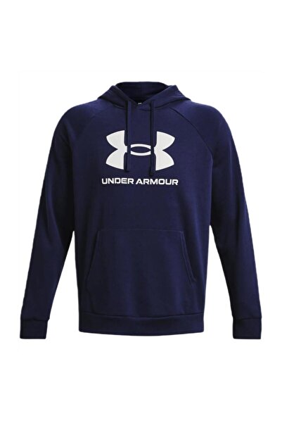 Under Armour Bluza męska z kapturen Rival Fleece Logo HD-BLK granatowa M