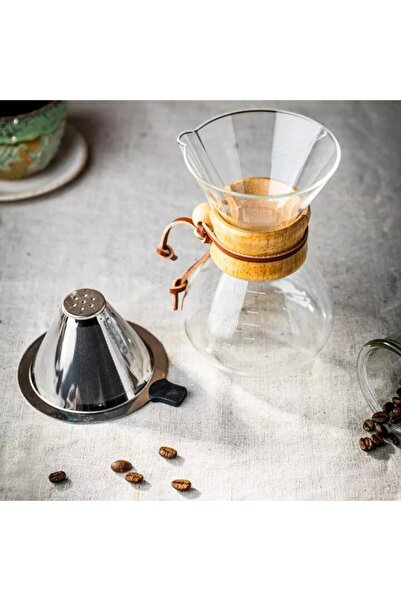 Kinghoff Glass coffee container, 10 filters, capacity 400 ml,