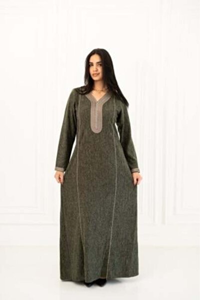 AFandina Wool jalabiya with fine details and complete elegance A-193