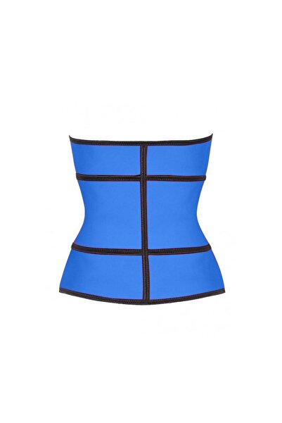 Doty Slimmer Waist belt - waist-shaping slimming corset with zipper, gradual Velcro adjustment, XL, blue