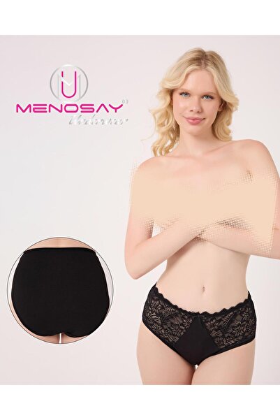 MENOSAY Lace Black Panties 4-Pack