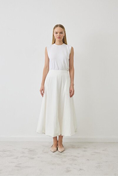 TERZİ DÜKKANI Bella Balon Skirt Ecru