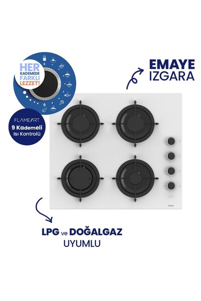 Ferre SilenArt Sento Ultra Sessiz Beyaz Ankastre Set ( D078 -SA + CS206 -FA + QBL62CB )