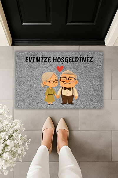 Dormot سجادة أمامية حديثة للباب مطبوعة رقميًا على شكل قلب حلو