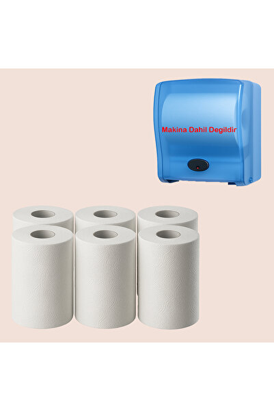 Merwish Photocell Machine Compatible Paper Towels – 6 Rolls (100% Pure Cellulose, 2-Ply, 21 cm Width)