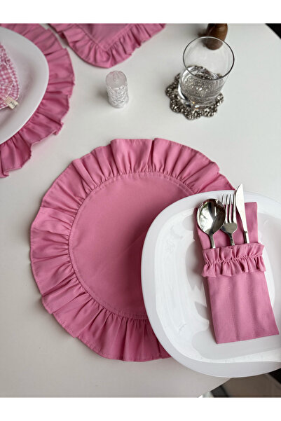 KaiAtelier 6-Piece Candy Linen 3-Compartment Cutlery Case