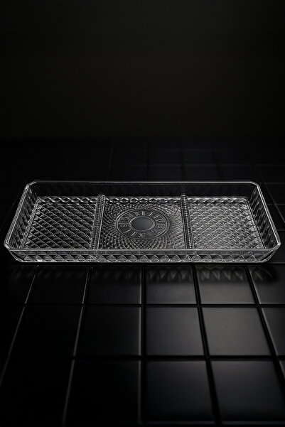 Home Ravena Glass 3-Compartment Presentation and Serving Plate 29.5×13.5 cm