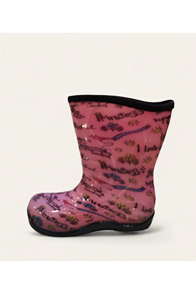 Ege Kids Girls' Warm Cotton-Lined Water and Cold-Proof Rain Boots