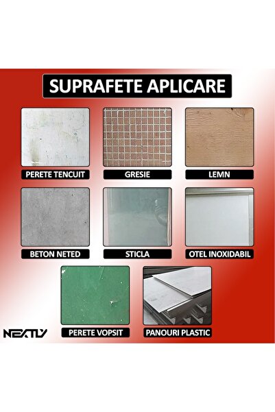 NEXTLY Panouri de tapet 3D autoadezive impermeabile, pachet de 30, acoperire 14,7 mp, design modern alb-roșu