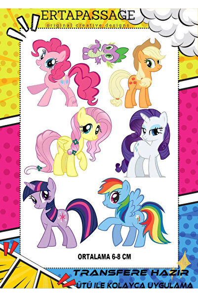 ErTaPassage Unicorn Çocuk DTF Transfer Baskı – Ütüyle Yapışan – Tişört İçin K...