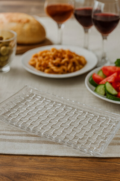 Home Vetrina Glass Rectangular Presentation and Serving Plate 14.5×29 cm
