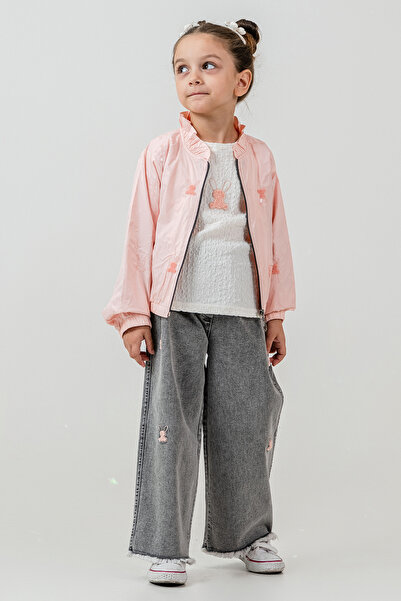 kinderos Rabbit Embroidered Girl's 3-Piece Set - 26K 2246