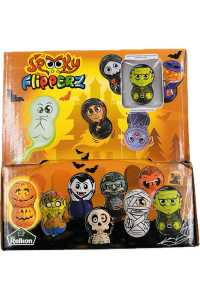 Relkon Flipperz Spooky Halloween Licensed Confectionery Imported Candy Box 24...